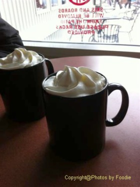 Deluxe Hot Chocolate at Roundhouse Peak Corner Bar on Whistler mountain