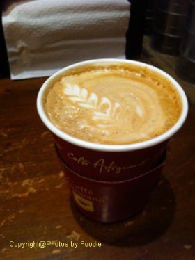 Caffe Latte at Caffe Artigiano in Vancouver